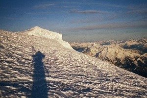 Mt Baker summit at sunset