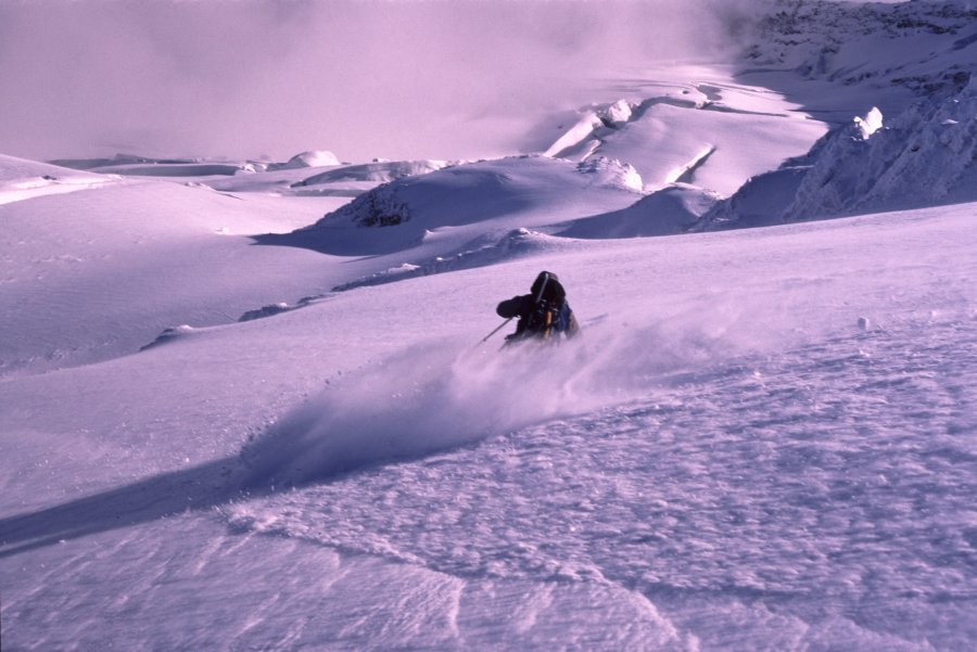 park headwall october powder on mt baker