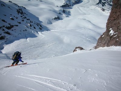 fun skiing below Thumb Rock