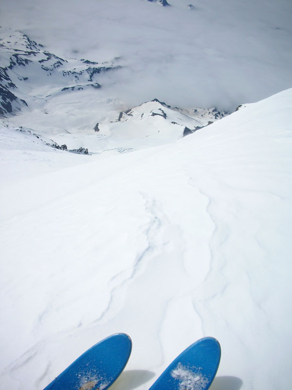 mt rainier wilson headwall kautz headwall one-day climb and ski steep skiing