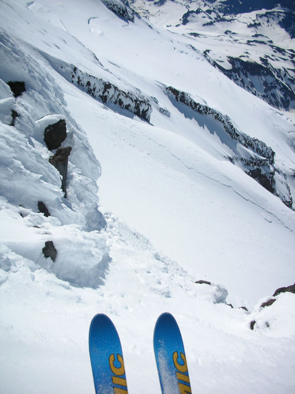 mt rainier wilson headwall kautz headwall one-day climb and ski steep skiing