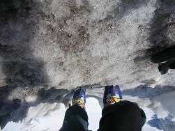 Kautz Ice Chute solo ice climbing