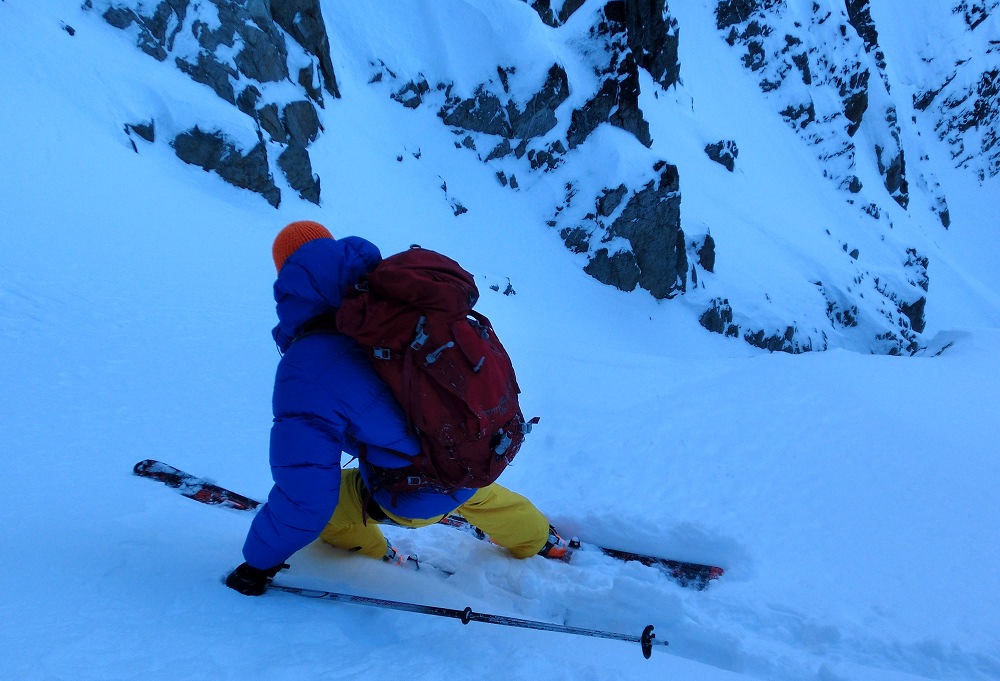 joffre peak joffre couloir ski steep powder