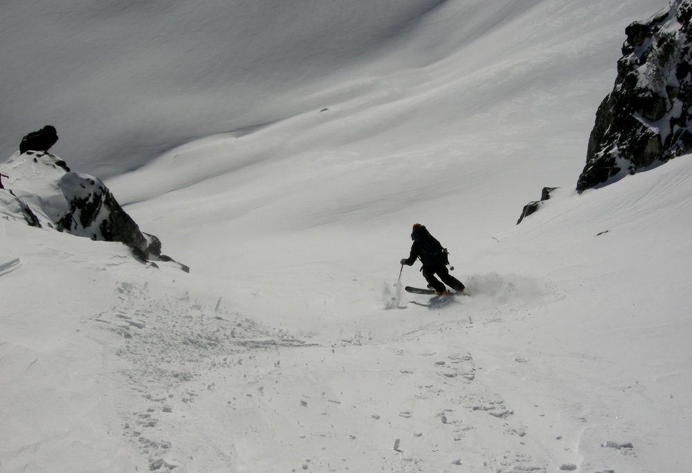 ski steep powder