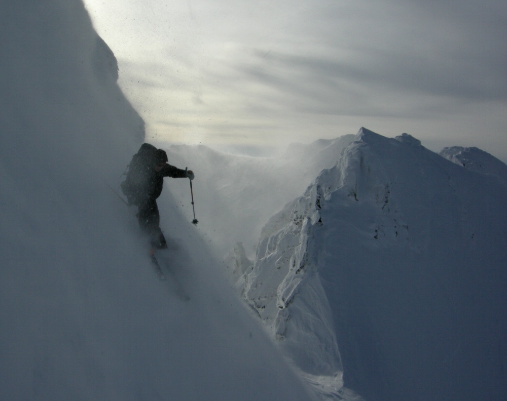 ski steep powder