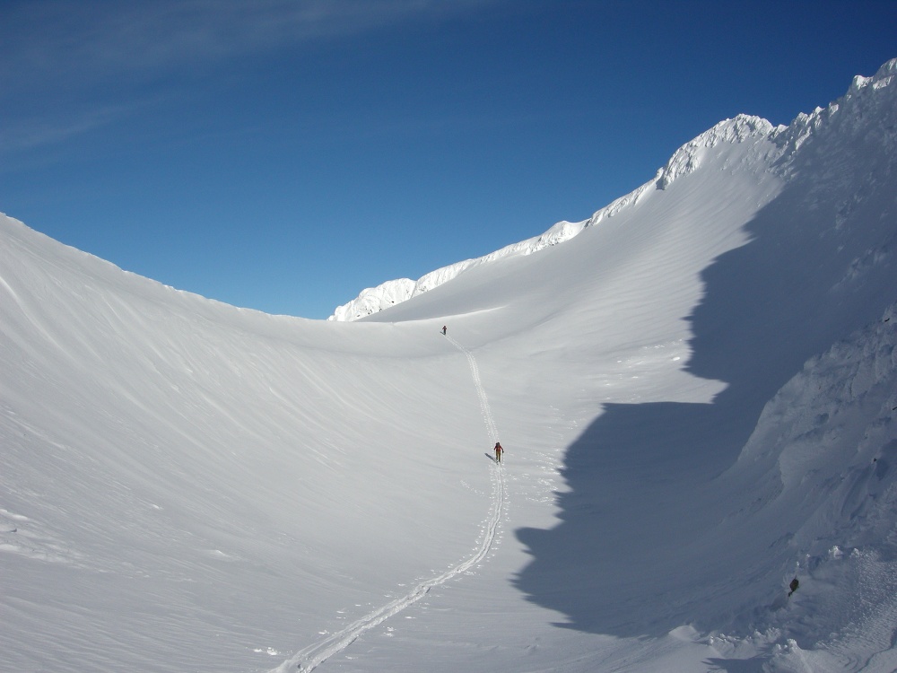 ski steep powder