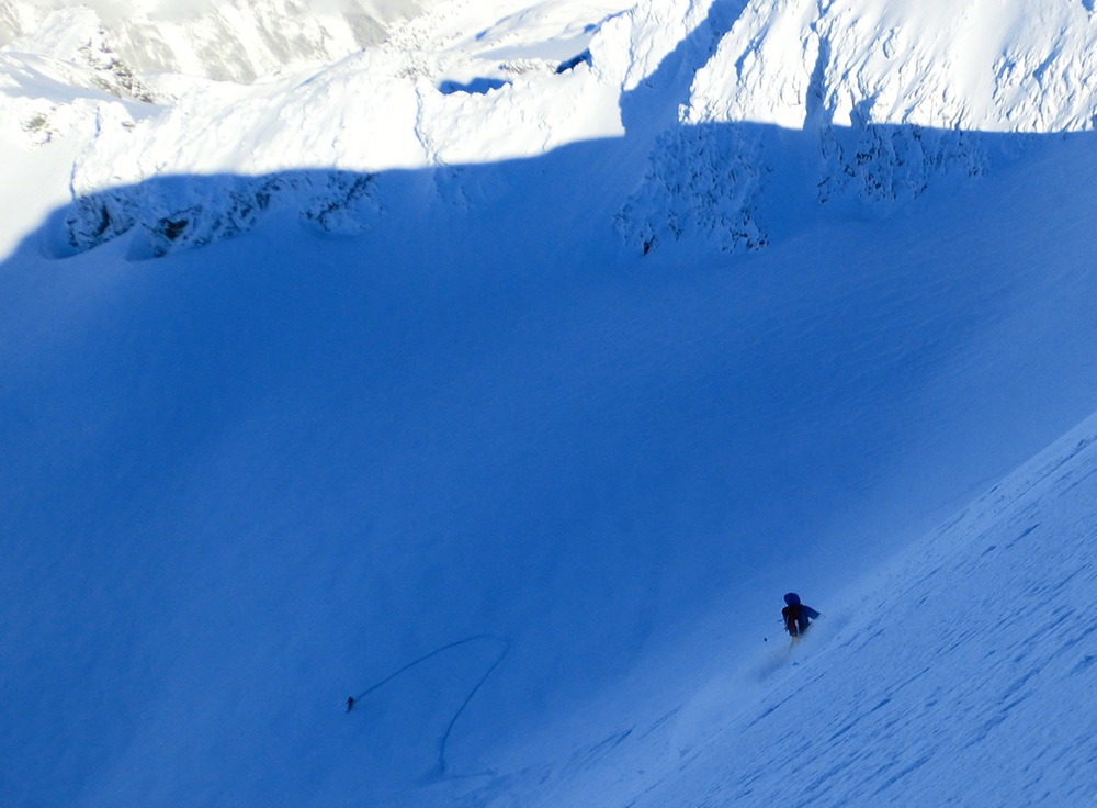 ski steep powder