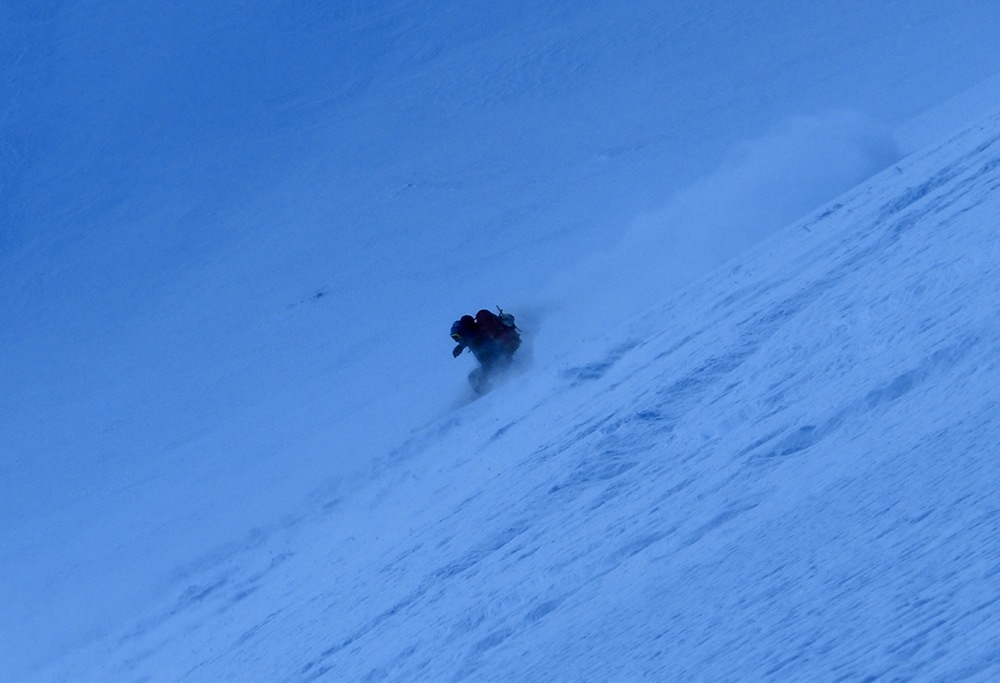 ski steep powder