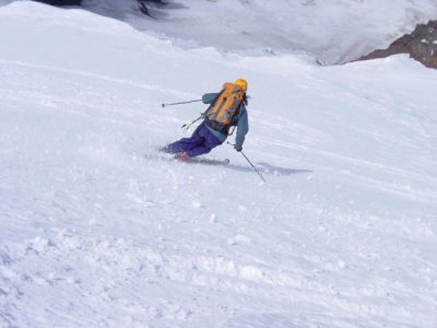 Sky skis South Lyman Glacier