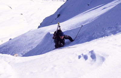 Jason climbs Mt Blum in winter