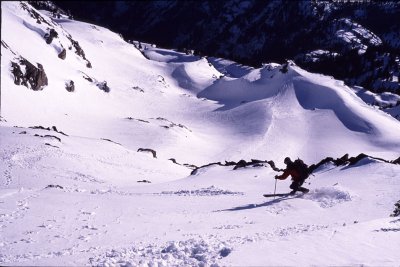 Josh skis from atop Hagan