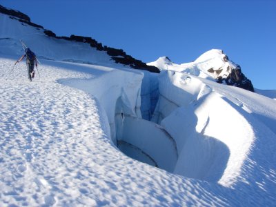 approach across Coleman Glacier