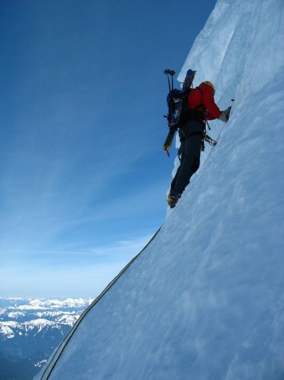 baker north ridge ice climbing