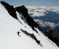 skiing above the clouds