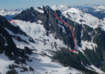 Triad North Face, Cumshot Couloir