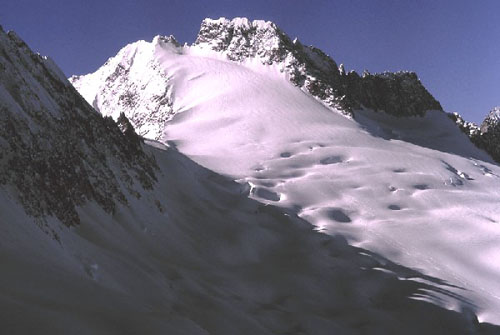 Boston Peak and ski tracks