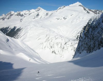 skiing from Cache Col