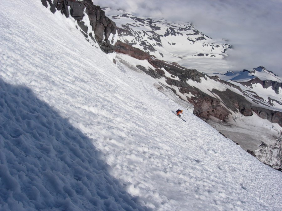 rainier east success glacier couloir ski