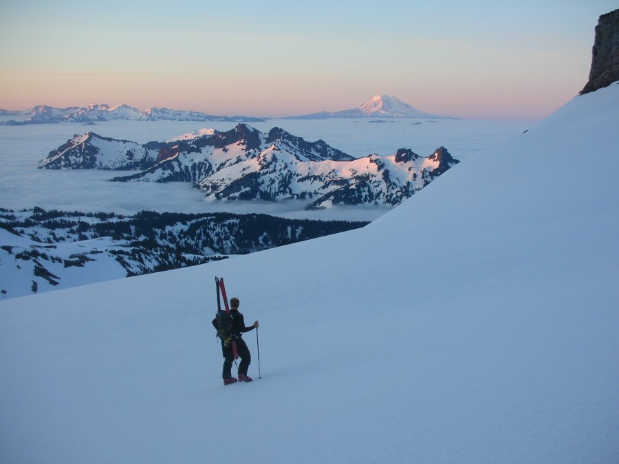 rainier east success glacier couloir ski