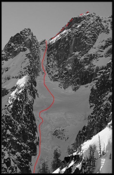 Ice Cliff Glacier route