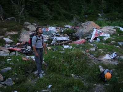 plane wreckage near Washington Pass