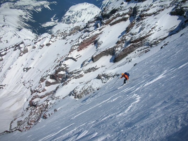 Sky skis circa 12K with the Willis Wall as the backdrop four years ago.