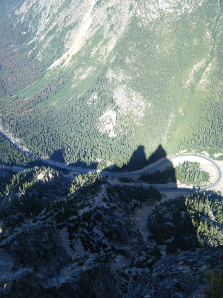 Mountain shadow.