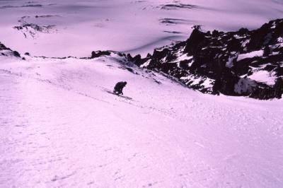 Cyril Benda starts skiing.