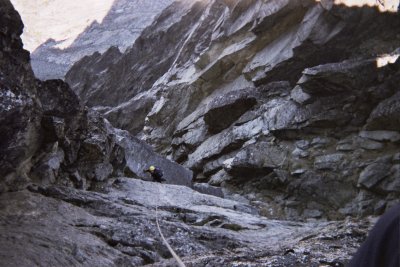 early morning spire southwest ridge so-big retard alpine rock climbing sky is an idiot