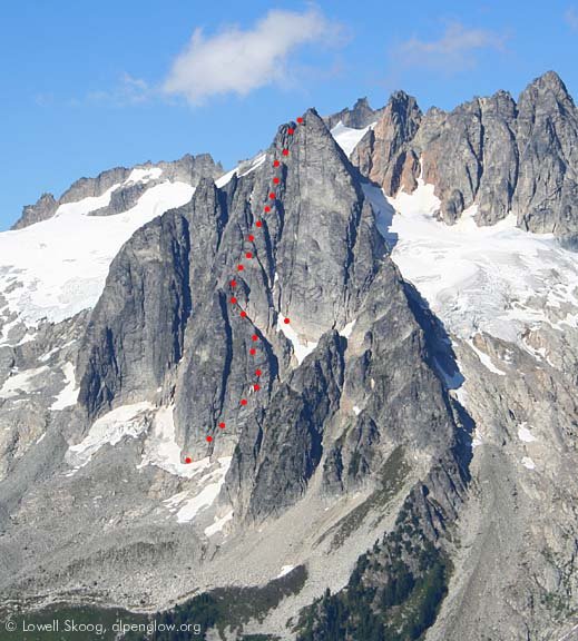 early morning spire southwest ridge so-big retard alpine rock climbing sky is an idiot