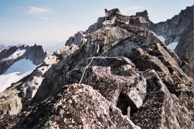 early morning spire southwest ridge so-big retard alpine rock climbing sky is an idiot