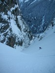 Neverending powder couloir