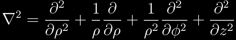 laplacian in cylindrical coordinates