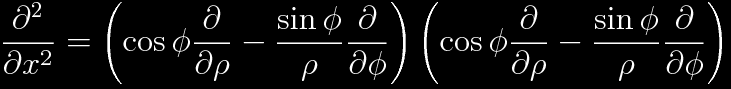 d2dx2 in cylindrical coordinates