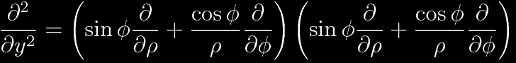 d2dy2 in cylindrical coordinates