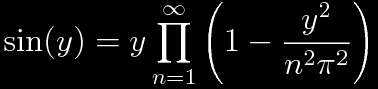 infinite product for sine