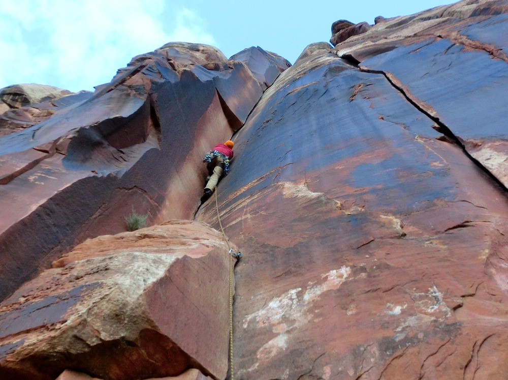 Indian Creek, North Six Shooter Tower, Lightning Bolt Crack photos