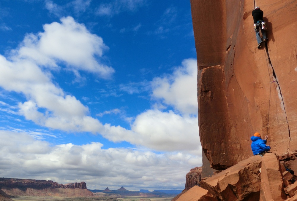 Indian Creek, North Six Shooter Tower, Lightning Bolt Crack photos