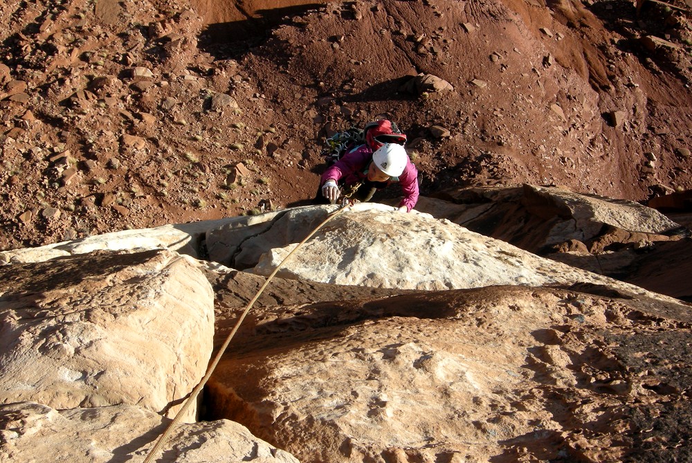 Indian Creek, North Six Shooter Tower, Lightning Bolt Crack photos