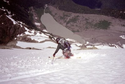 skiing above Price Lake
