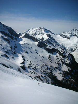 Skiing from Cache Col