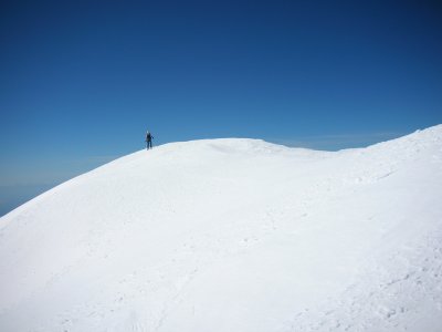 skiing from Liberty Cap