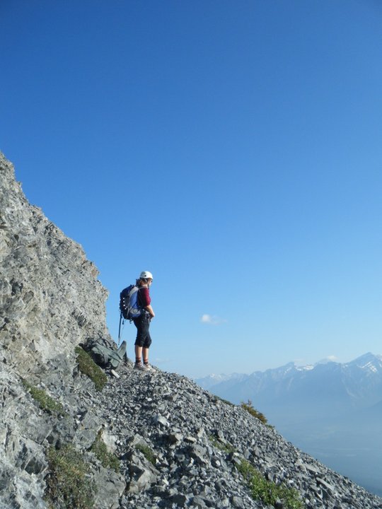 Morgan nears the start of the climb.