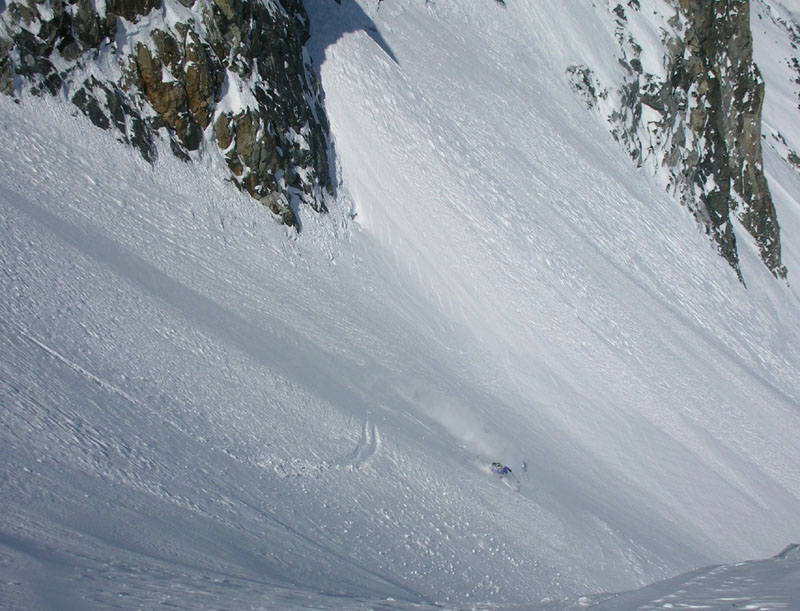 Casey Ruff skis the Banded Glacier