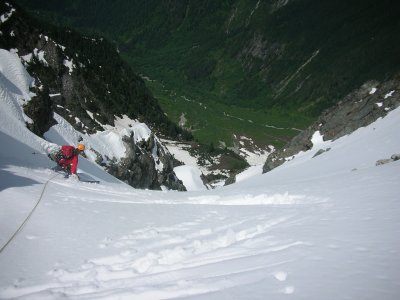 Roped skiing for stability tests
